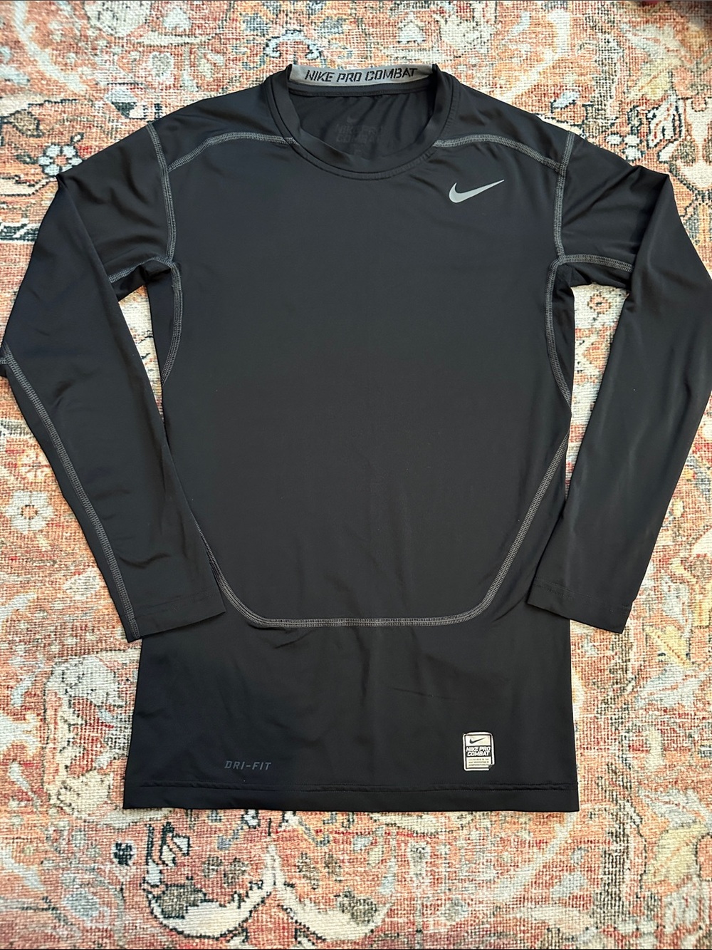 Nike Men’s Black Long Sleeve Dri-FIT Compression Training Top Medium